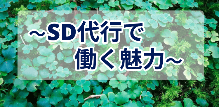 SD代行で働く魅力